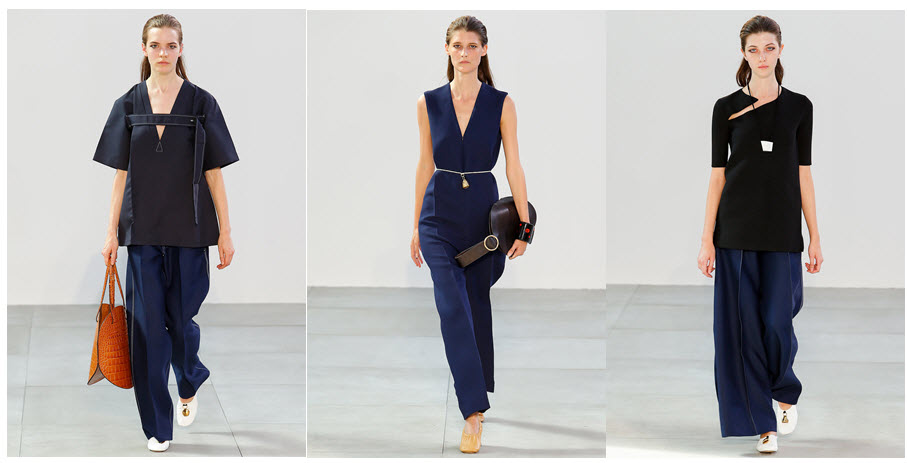 celine summer navy pants