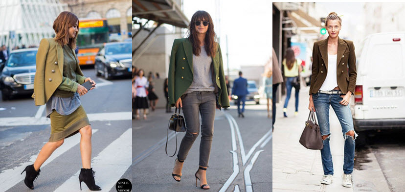 khaki blazer x 3