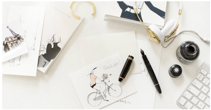 garance dore sketches desk