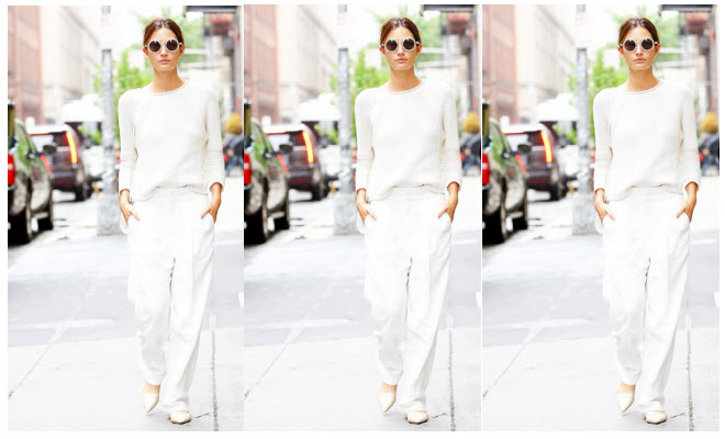 Styling trick of the week: white shirts and baggy pants #TheRow. – The FiFi  Report