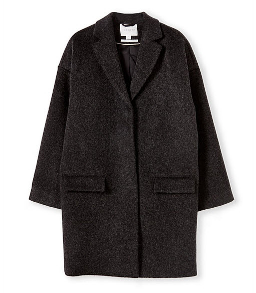 trenery grey cocoon coat