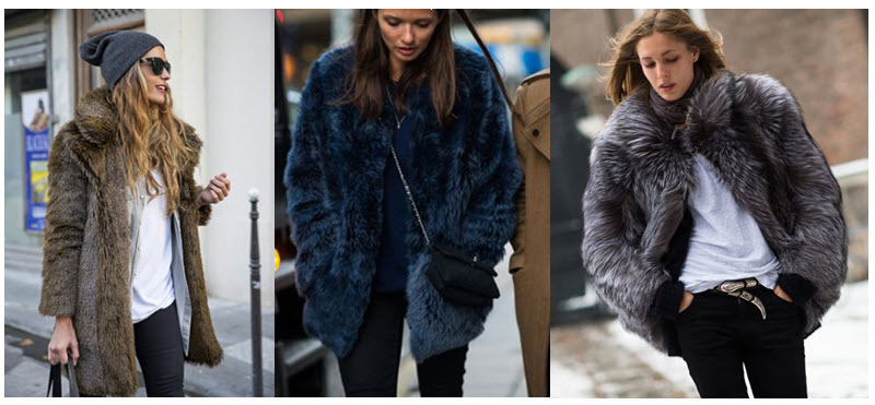 furry jackets x3 street style