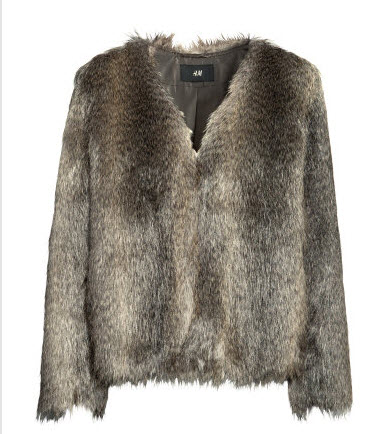 h and M furry jacket