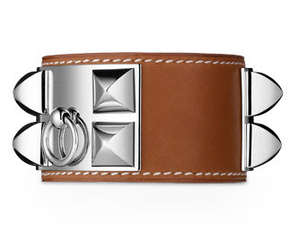 hernes leather gold cuff