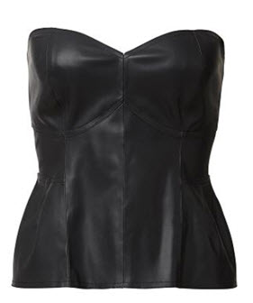 seed blk pleather bustier