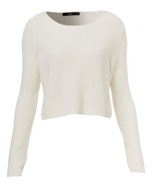 sportsgirl white crop sweater