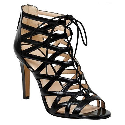 ninewest heels blacl strappy