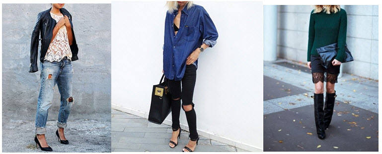 styling lace x 3 summer jeans