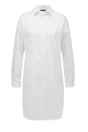 white fcuk shirt dress