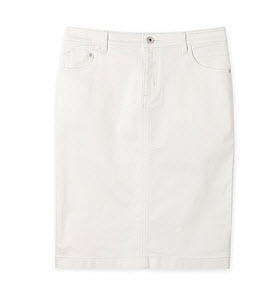 trenery jeans skirt white