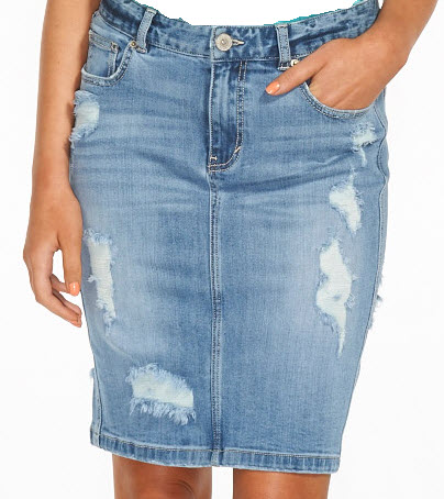 just jeans ripped denim skirt on sale !