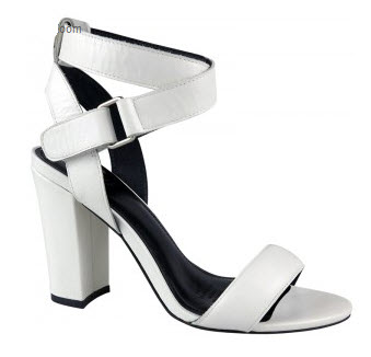 white wittner block heels