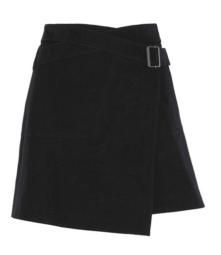 belstaff black wrap skirt