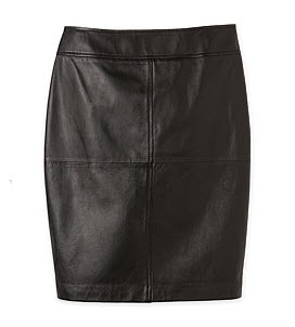 trenery leather zip skirt