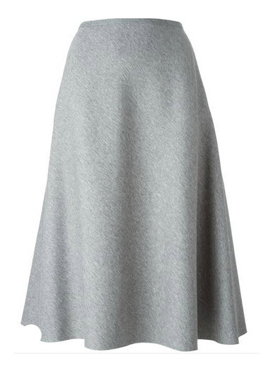 grey skirt flared