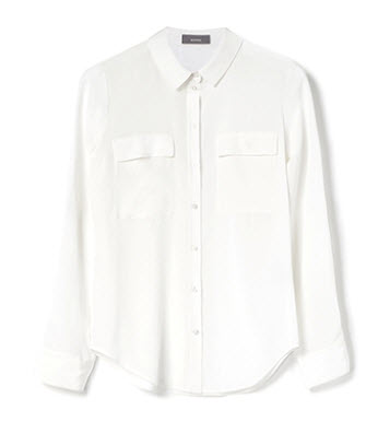 marcs white silky shirt