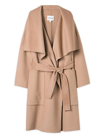 country road belted camel coat