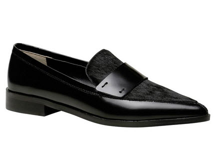 french conn blk loafers