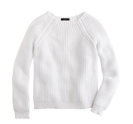 j crew white knit sweater
