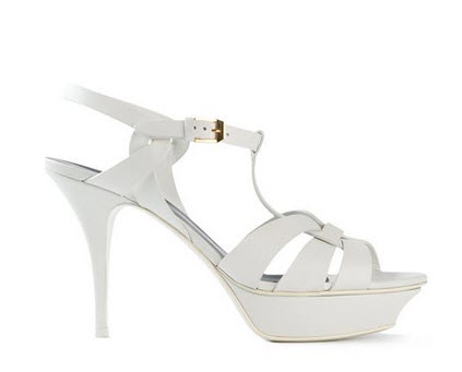ysl heels white