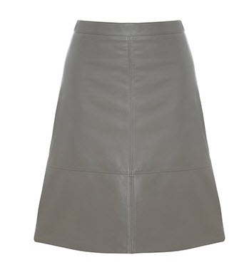 dl grey leather skirt aline