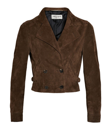 saint laurent brownsuede jacket