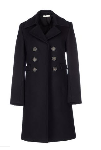 Celine navy coat yoox
