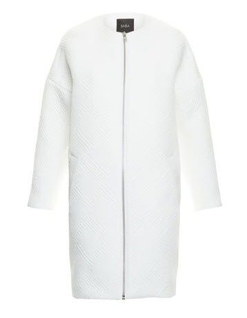 SABA white zip coat