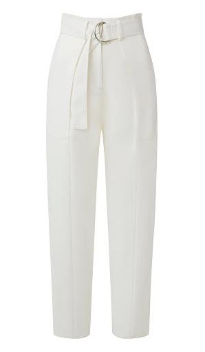 witchery white baggy belt pants