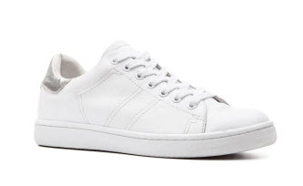 witchery white sneakers laceup silver
