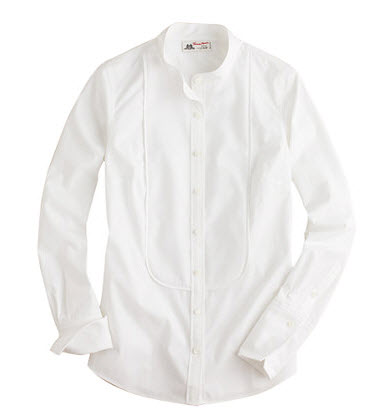 jc rew white ccuff shirt