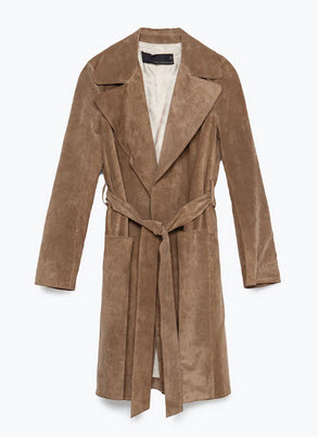 zara suede coat