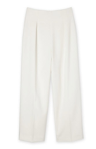 c road white wide pants