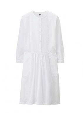 uniqlo white dress