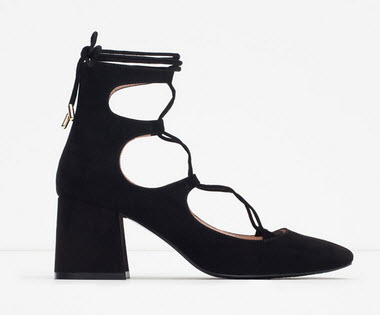 zara black suede heels