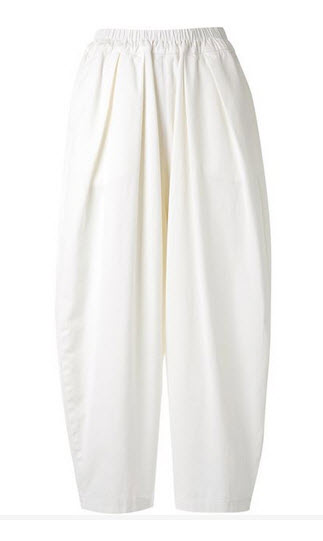 bassike white slouch pants