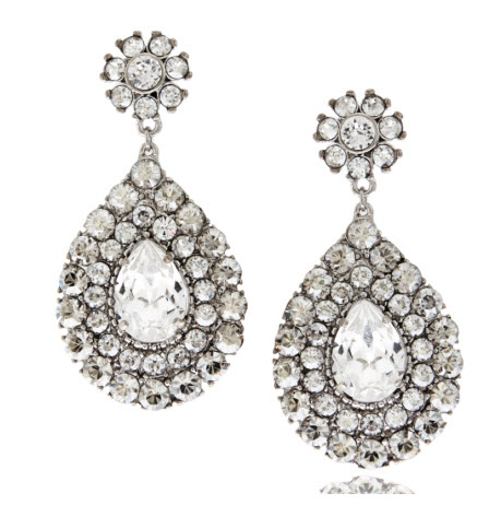 peterlang diamante drop earrings