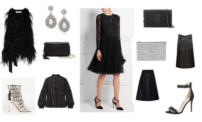 Shiny, Sparkly, Happy, Black pieces. #LuxetoLess #partyon! – The FiFi ...