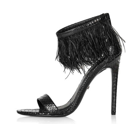topshop feather heels