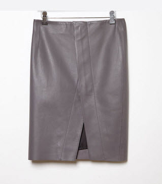 acne grey skirt leather