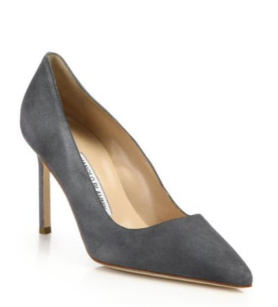 grey manolo heels