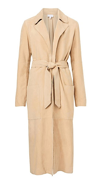 witchery suede belted coat
