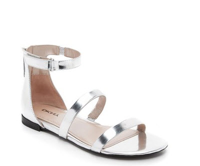 dkny silver sandals