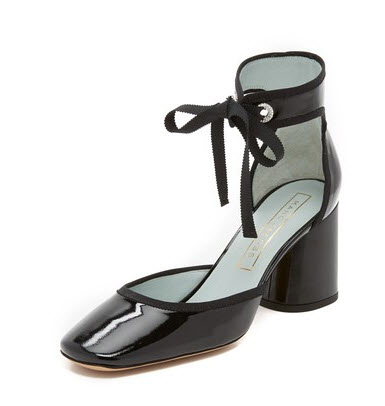 marc jaocbs black patent block heels
