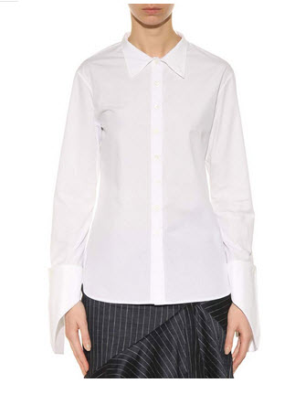 rosei assoulin white cuff shirt