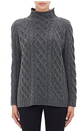 barneys grye cable sweater