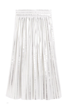 maje silver pleat skirt