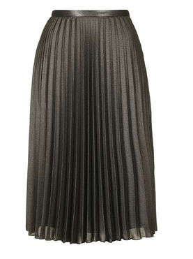 topshop pleat bronze skirt
