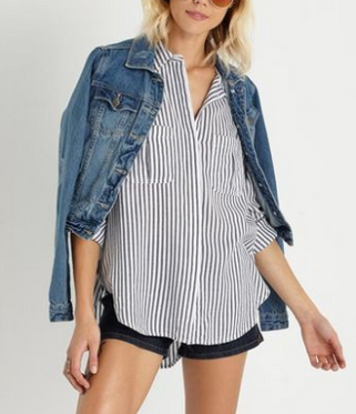 blue stripe shirt women