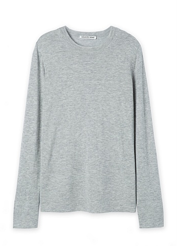 country road grey sweater